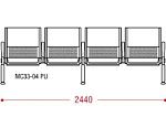 КФ Скай PU четырехместная секция 244х82х66 см