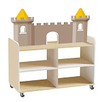 РК Тумба для игрушек и пособий 7 двусторонняя на колесах 890х600х1000мм