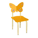 РК117 Стул детский на м/к регулируемый Бабочка оранжевый
