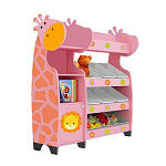 РК Стеллажная наклонная система хранения 25/4 с декорацией розовая (серия Жираф)