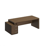 ВЛ148 Стол руководителя левый на опорной тумбе малой  (222x94x76)