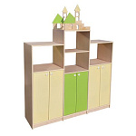 РК Стенка 19 двусторонняя декор домик 1400х400х1750мм