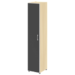 LTSU1.10R R/L Black Шкаф высокий узкий (стекло лакобель черное в раме)  (400х450х1987)