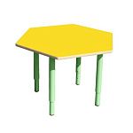 РК30 СТОЛ ЛДСП РЕГУЛИРУЕМЫЙ (СЕРИЯ ПЧЁЛКИ) ДИАМ.700ММ ЖЁЛТЫЙ