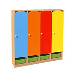 РК ШНДР-4-К ШКАФ ДЕТСКИЙ (ЛДСП+МДФ) С КОНТЕЙНЕРАМИ