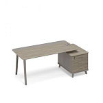 ТМ М1 106  Стол руководителя правый комбинированный с тумбой малой(тип 1)205.8x104.2x75.6