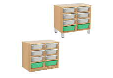 ВЫДВИЖНЫЕ ДВУХСЕКЦИОННЫЕ С КОНТЕЙНЕРАМИ ПВХ