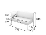 Бридж Модуль 2-местный правый (1225*710*810)