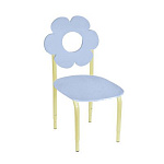 РК2 Стул детский на м/к регулируемый Цветок Королевский голубой
