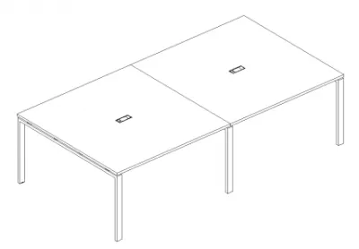 А4 1 136-2 Стол для переговоров на металлокаркасе UNO 320x144x75