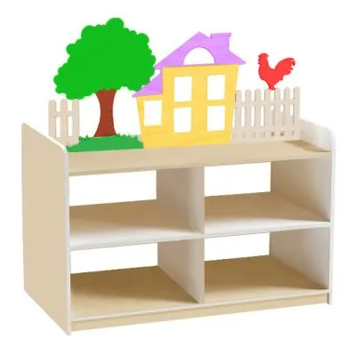 РК Тумба для игрушек и пособий 5 двусторонняя на цоколе 890х600х1000мм