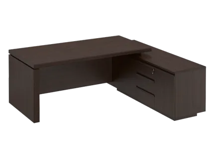 МК136 Стол руководителя на опорной тумбе (205х180х76)