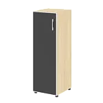 LTSU2.4R R/L Black Шкаф средний узкий (стекло лакобель черное в раме) (400х450х1985)