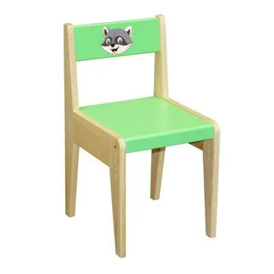 РКМ-10.016 Стул из фанеры регулируемый ВЫРАСТАЙКА (енот)