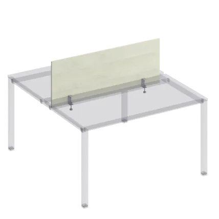 К847 Экран настольный фронтальный с кронштейнами для рабочей станции 140 на металлокаркасе КФ