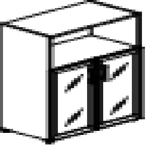 LTST2.2R Л/Пр. black/white Шкаф средний широкий (800х450х1195)