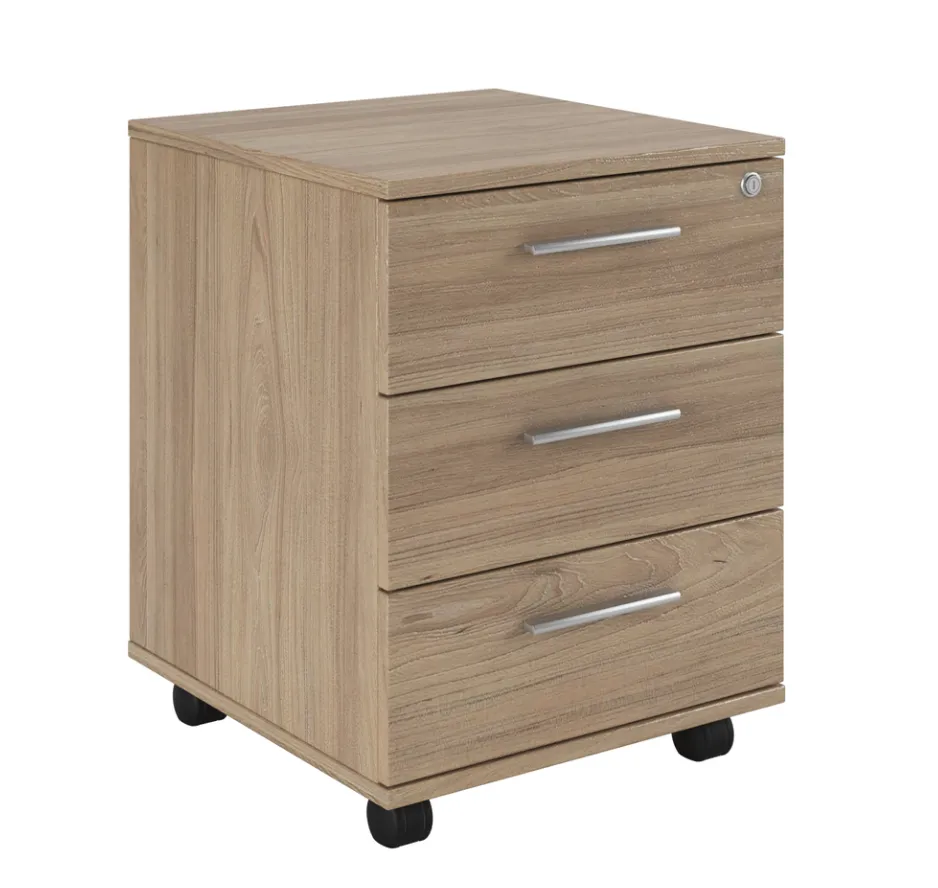 AST339303 Тумба подкатная с 3 ящиками, древесный (45x43x51)