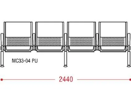 КФ Скай PU четырехместная секция 244х82х66 см