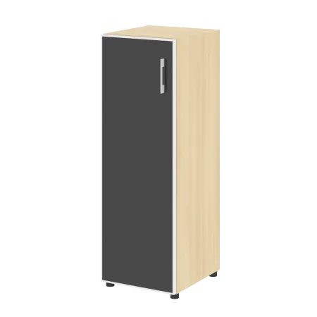 LTSU2.4R R/L Black Шкаф средний узкий (стекло лакобель черное в раме) (400х450х1985)