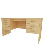 "Бюджет" Стол двухтумбовый, 3 ящика (1500*600*760)