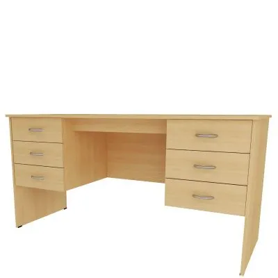 &quot;Бюджет&quot; Стол двухтумбовый, 3 ящика (1500*600*760)