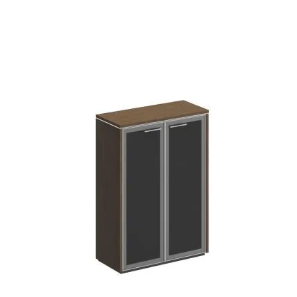 ВЛ312ДТ Шкаф для документов средний со стеклянными дверями(94x41x132)