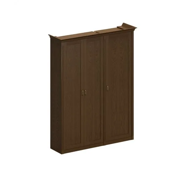 ПС 343 Шкаф высокий комбинированный (для одежды узкий + для документов с закрытыми дверями) 174.4x46