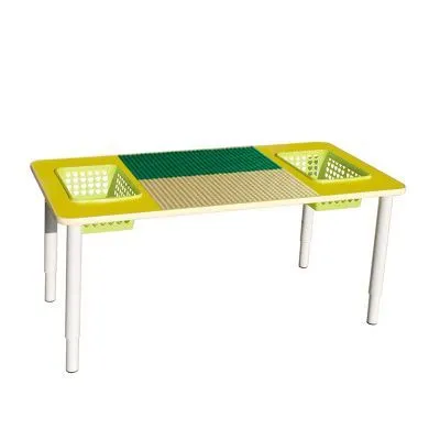 РК26 СТОЛ ДЕТСКИЙ ЛЕГО "ДУПЛО" (2 ПЛАСТИНЫ) БЕЖЕВАЯ+ЗЕЛЁНАЯ