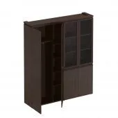 МК359 Шкаф комбинированный (для одежды + со стеклом)(180.8х40.4х210)