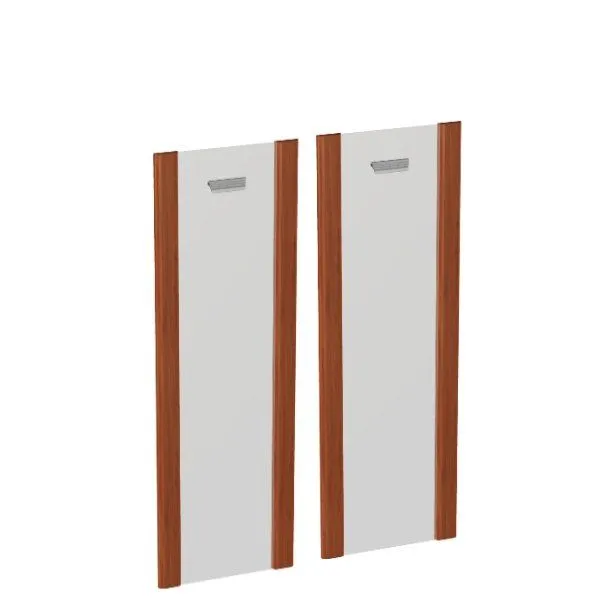 СТ8.4 Дверь стекло в рамке МДФ к широким стеллажам (2 шт) (428х16х1196)