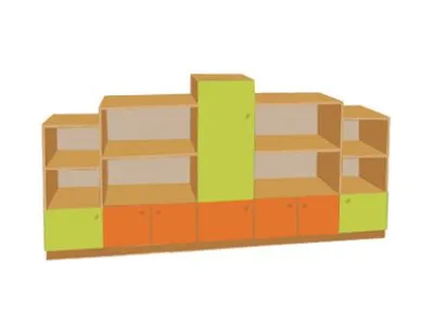 РК Стенка детская пятисекционная 2 2100х350х1300мм