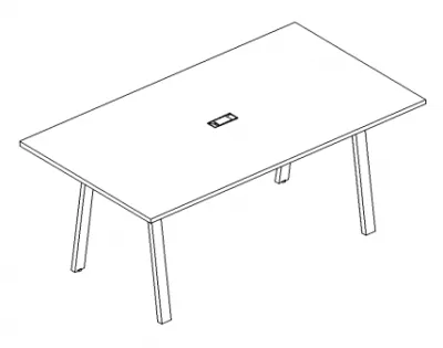 А4 3 122 Стол для переговоров на металлокаркасе TRE 180x100x75