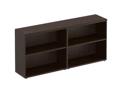 МК751 Стеллаж низкий 4-створчатый с топом (без дверей) (180.4х40.4х85)