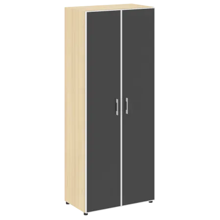 LTST1.10R Black Шкаф высокий широкий (стекло лакобель черное в раме) (800х450х1197)