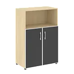 LTST2.2R R/L Black Шкаф средний широкий (стекло лакобель черное в раме) (800х450х1195)