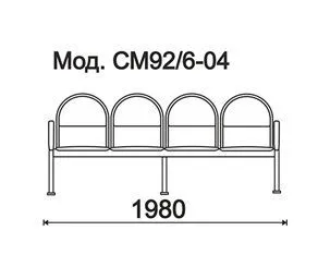 КФ Тройка 2П  четырехместная секция 198х84х51 см