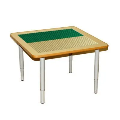 РК25 СТОЛ ДЕТСКИЙ ЛЕГО "ДУПЛО" (2 ПЛАСТИНЫ) БЕЖЕВАЯ+ЗЕЛЁНАЯ