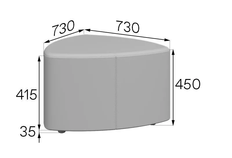 Юнит Пуф треугольный (730х730х450)