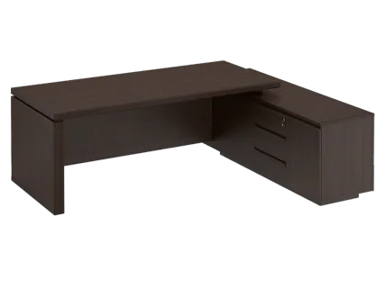 МК138 Стол руководителя на опорной тумбе (225х180х76)