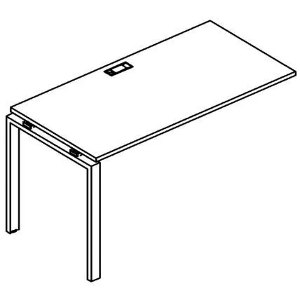 А4 1 015-1 Секция стола рабочей станции на металлокаркасе UNO 160x70x75
