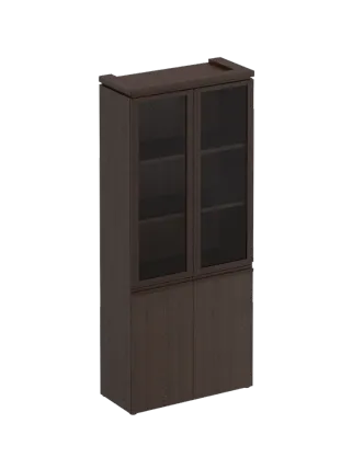 МК343 Шкаф для документов со стеклянными дверями (90.8х40.4х211)