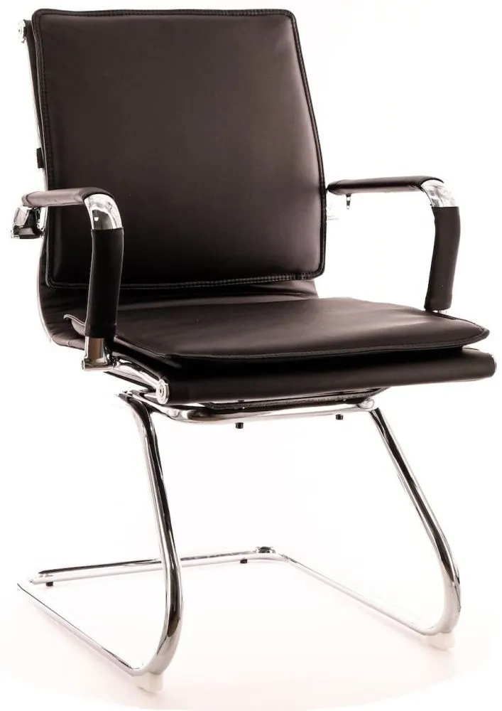 B200 Кресло на полозьях, экокожа / хром