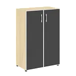 LTST2.4R R/L black  Шкаф средний широкий (стекло лакобель черное в раме) (800х450х1195)