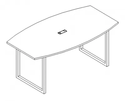 А4 4 114 Стол для переговоров на металлокаркасе QUATTRO 220x100x75