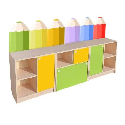 РК Стенка детская  с декором 22 цветная 1 1800х300х1000мм