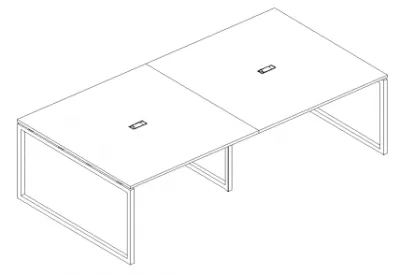 А4 4 131-2 Стол для переговоров на металлокаркасе QUATTRO 240x124x75 