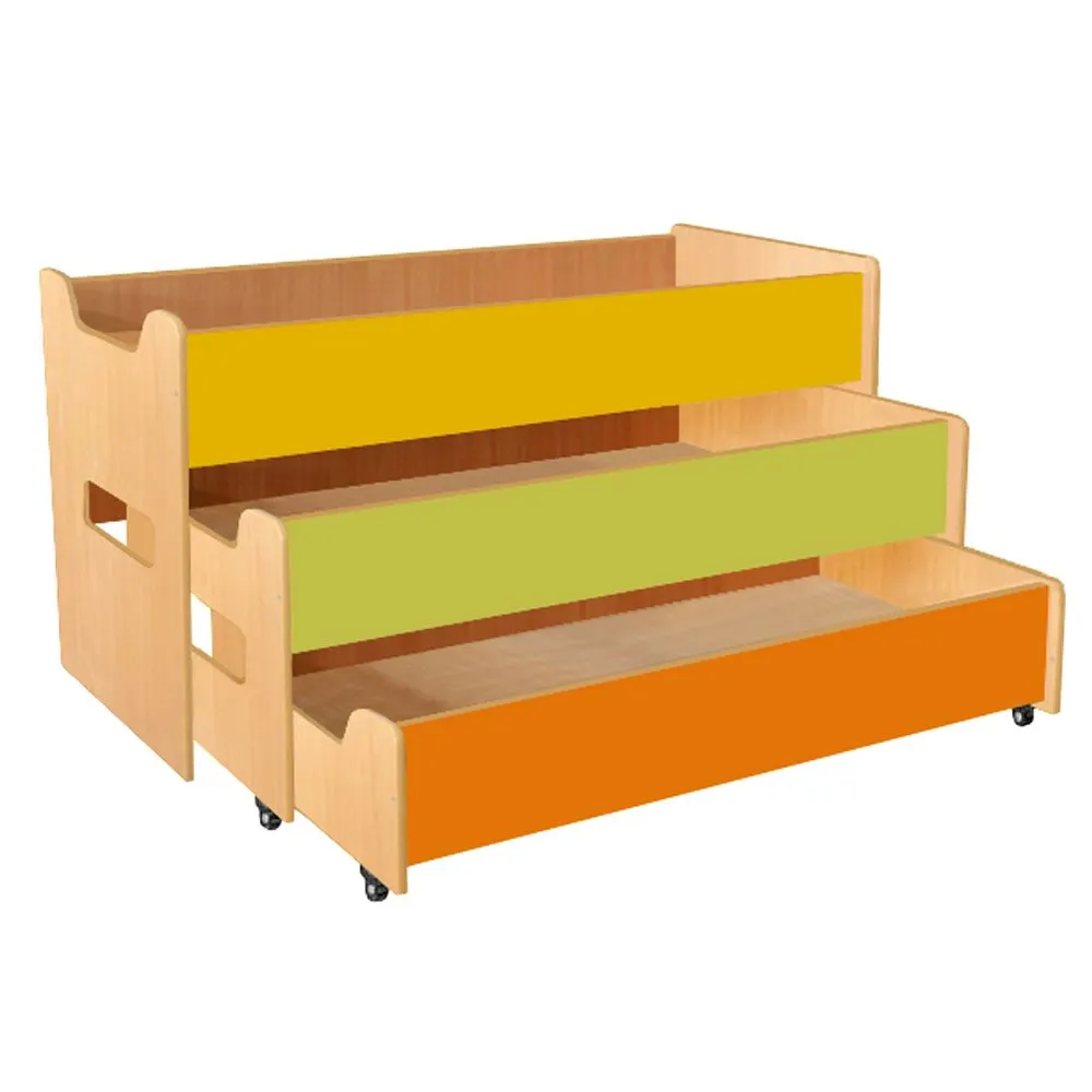 РК17 КРОВАТЬ ДЕТСКАЯ (МДФ )ТРЁХЪЯРУСНАЯ (С ВЫРЕЗАМИ)