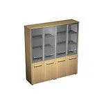 МЕ360 шкаф для документов со стеклянными дверьми (стенка из 2 шкафов) (184*46*120)