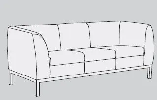 Мадрид Диван 3 1810x725x730 Экокожа