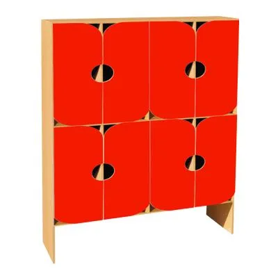 РК ШНД-7 ШКАФ ДВУХЪЯРУСНЫЙ (ЛДСП+МДФ) 8 СЕКЦИЙ